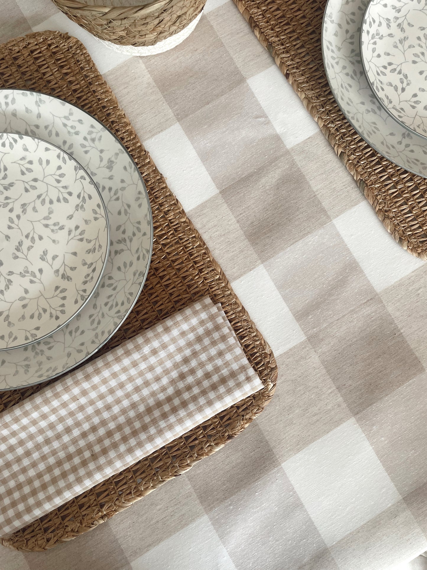 MANTEL ANTIMANCHAS VICHY MAXI LINO