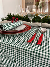 Cargar imagen en el visor de la galería, MANTEL ALGODÓN VICHY VERDE