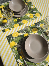 Cargar imagen en el visor de la galería, MANTEL RAYAS ZAG AMARILLO