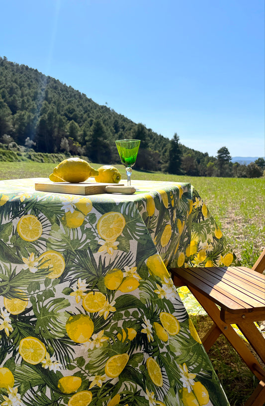 MANTEL ANTIMANCHAS LIMONES