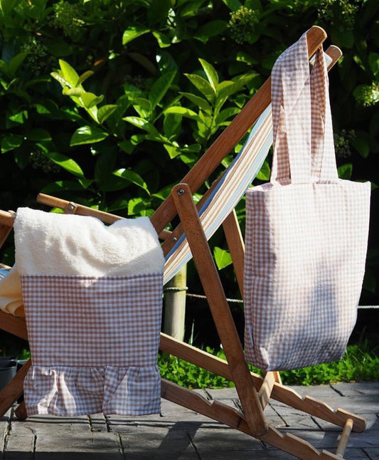TOALLA VICHY BEIGE